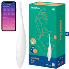 Load image into Gallery viewer, Satisfyer Twirling Joy Clitoral Stimulator App Connect Tip Vibrator USB White