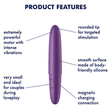 Load image into Gallery viewer, Satisfyer Ultra Power Bullet 6 Rechargeable Vibrator Puple