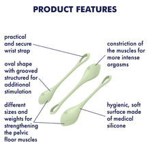 Load image into Gallery viewer, Satisfyer Yoni Weighted Power Kegel Balls Ben Wa Pelvic Floor Exerciser Green