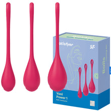Load image into Gallery viewer, Satisfyer Yoni Weighted Power Kegel Balls Ben Wa Pelvic Floor Exerciser Red