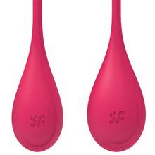 Load image into Gallery viewer, Satisfyer Yoni Weighted Power Kegel Balls Ben Wa Pelvic Floor Exerciser Red