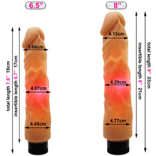 Load image into Gallery viewer, SAX Light Me Up 8" Dildo Vibrator 21cm Realistic LED Vibrating Dong