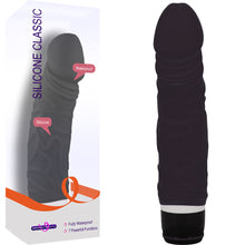 Load image into Gallery viewer, Silicone Classic Thick Veined Vibrating Dildo Vibrator Black