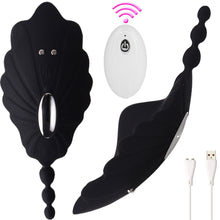Load image into Gallery viewer, Shelly Wearable Panty Vibrator Clitoral Stimulator Remote Controlled USB Black