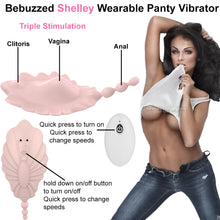Load image into Gallery viewer, Shelly Wearable Panty Vibrator Clitoral Stimulator Remote Controlled USB Pink