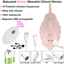 Load image into Gallery viewer, Shelly Wearable Panty Vibrator Clitoral Stimulator Remote Controlled USB Pink