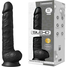 Load image into Gallery viewer, Silexd 15" Realistic Dildo 38cm Giant Dong Balls Suction Cup Black