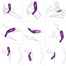Load image into Gallery viewer, Steve Vibrating Cock Ring USB Rechargeable Couples Penis Vibrator