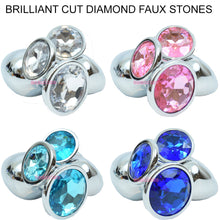 Load image into Gallery viewer, Anal Butt Plug Stainless-Steel Dildo Anal Beads Crystal Jewel Metal BDSM Sex Toy