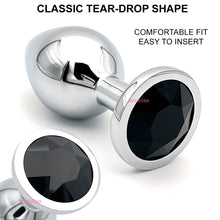 Load image into Gallery viewer, Anal Butt Plug Stainless-Steel Dildo Anal Beads Crystal Jewel Metal BDSM Sex Toy