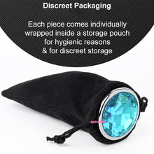 Load image into Gallery viewer, Anal Butt Plug Stainless-Steel Dildo Anal Beads Crystal Jewel Metal BDSM Sex Toy