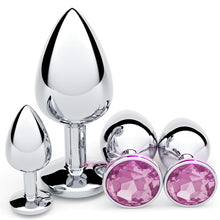 Load image into Gallery viewer, Anal Butt Plug Stainless-Steel Dildo Anal Beads Crystal Jewel Metal BDSM Sex Toy