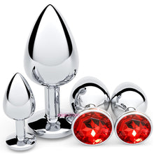 Load image into Gallery viewer, Anal Butt Plug Stainless-Steel Dildo Anal Beads Crystal Jewel Metal BDSM Sex Toy