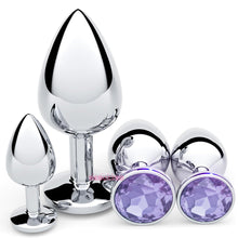 Load image into Gallery viewer, Anal Butt Plug Stainless-Steel Dildo Anal Beads Crystal Jewel Metal BDSM Sex Toy