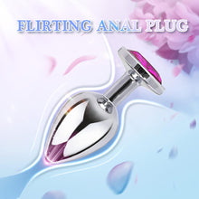Load image into Gallery viewer, Anal Butt Plug Stainless-Steel Dildo Anal Beads Crystal Jewel Metal BDSM Sex Toy
