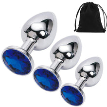 Load image into Gallery viewer, Anal Butt Plug Stainless-Steel Dildo Anal Beads Crystal Jewel Metal BDSM Sex Toy