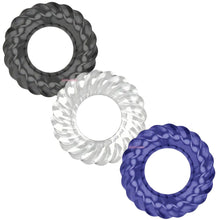 Load image into Gallery viewer, 3 Cock Ring Thick Strong Penis Balls Rings Couples Erection Enhancer Stretchable