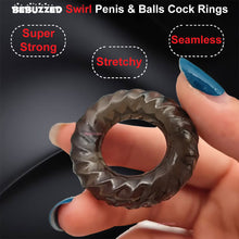 Load image into Gallery viewer, 3 Cock Ring Thick Strong Penis Balls Rings Couples Erection Enhancer Stretchable