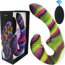 Load image into Gallery viewer, Tandem Strapless Strap-On Lesbian Double Ended Dildo Pegging Vibrator Sex Toy