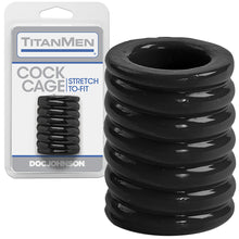 Load image into Gallery viewer, TitanMen Cock Cage Penis Delays Ejaculation Thick Ribbed BDSM Couples Sex Toy