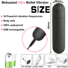 Load image into Gallery viewer, Ultra Powerful Bullet Vibrator Clitoral Stimulator USB Rechargeable Sex Toy