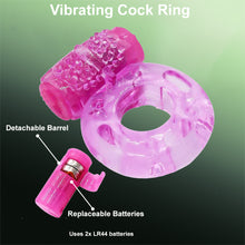 Load image into Gallery viewer, Vibrating Butterfly Cock & Balls Ring Finger Vibrator