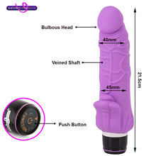 Load image into Gallery viewer, Seven Creations Silicone Classic Viking 8.2" Vibrating Dildo Vibrator