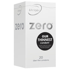 Load image into Gallery viewer, LifeStyles Zero Male Condoms 20 pack