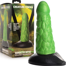 Load image into Gallery viewer, Creature Cocks Radioactive Reptile Thick Scaly Silicone Dildo Anal Plug Sex Toy