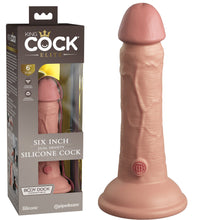 Load image into Gallery viewer, King Cock Elite 6'' Dual Density Cock Flesh Realistic Dildo Suction Cup Sex Toy