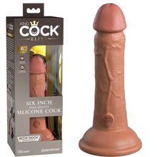 Load image into Gallery viewer, King Cock Elite 6'' Dual Density Cock Tan Realistic Dildo Suction Cup Sex Toy