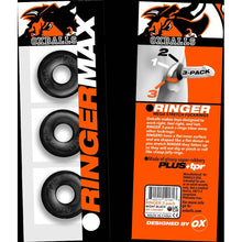 Load image into Gallery viewer, Ringer Max 3 Pc Cockring Set Black