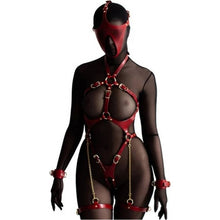 Load image into Gallery viewer, Ex Machina Genuine Leather Mask Red