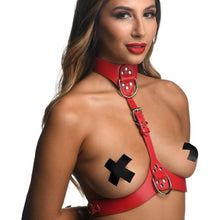 Load image into Gallery viewer, Red Female Chest Harness S/M