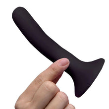 Load image into Gallery viewer, Black Silicone Strap-On Dildo Small