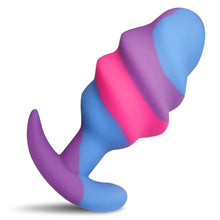 Load image into Gallery viewer, Unicorn Swirl Silicone Butt Plug Large