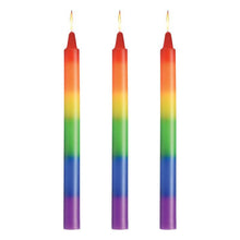 Load image into Gallery viewer, Pride Candles Rainbow Drip Candle 3 Pc