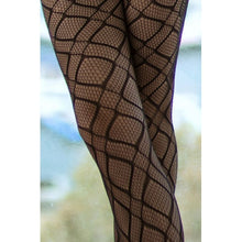 Load image into Gallery viewer, Shadowline Geo Fishnet Tights Black