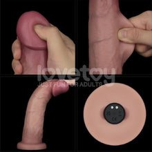 Load image into Gallery viewer, Vibrating Sliding Skin Pro II Silicone Dong 9in
