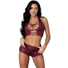 Load image into Gallery viewer, Thalia Burgundy Tease Two Piece Set