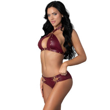Load image into Gallery viewer, Juno Burgundy Jewel Two Piece Set