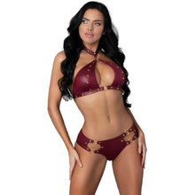 Load image into Gallery viewer, Juno Burgundy Jewel Two Piece Set