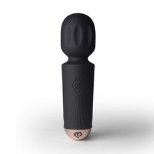 Load image into Gallery viewer, Rechargeable 16 Mode Silicone Mini Wand Black Tulip
