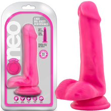 Load image into Gallery viewer, Blush Neo Dual Density Cock Balls 6" Dildo Neon Pink Dong Sex Toy
