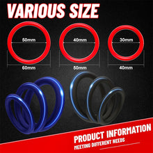 Load image into Gallery viewer, Slider 3 Pack Silicone Cock Rings Erection Enhancer Balls Ring