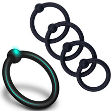 Load image into Gallery viewer, 4 Pack Silicone Stretchable Cock Rings Penis Balls Erection Enhancer Ring
