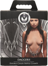 Load image into Gallery viewer, Daggers Double Chain Nipple Clamps