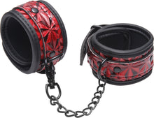 Load image into Gallery viewer, Crimson Tied Embossed Ankle Cuffs