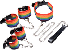 Load image into Gallery viewer, Kinky Pride Rainbow Bondage Set