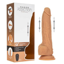 Load image into Gallery viewer, NAKED ADDICTION 9" THRUSTING DONG with Remote - Caramel